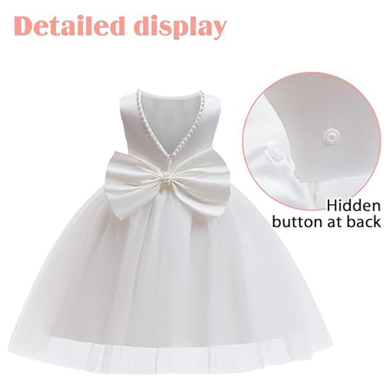 Girls Elegant White Communion  - Toddler Girl Tulle Party Dress review and price