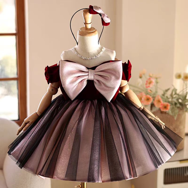 Jill Wish J464 Elegant Burgund - Toddler Girl Tulle Party Dress review and price