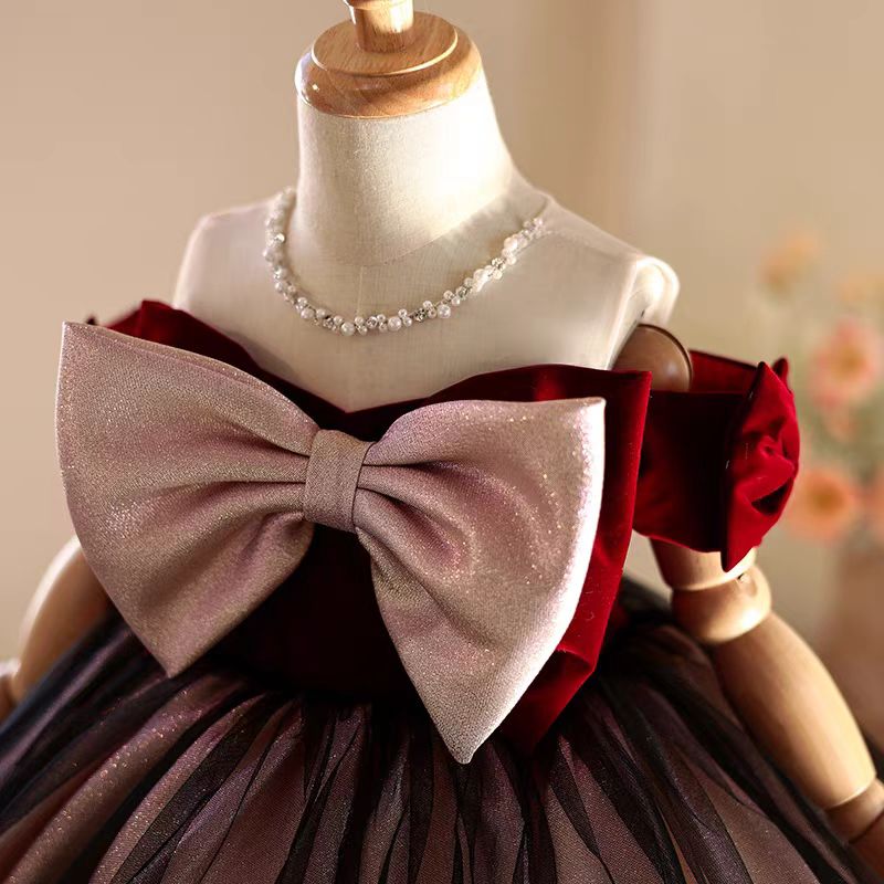 Jill Wish J464 Elegant Burgund - Toddler Girl Tulle Party Dress review and price