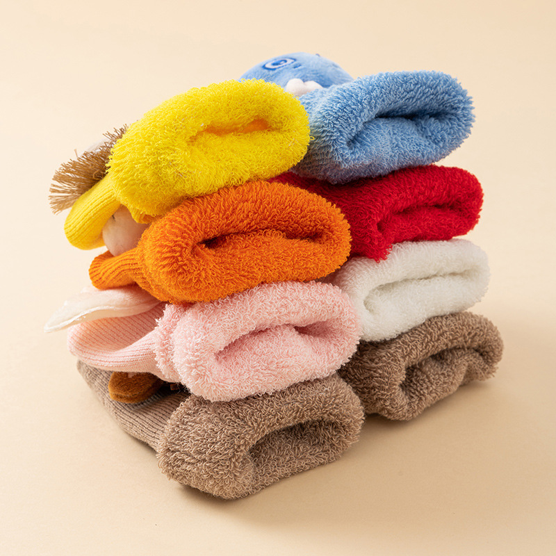 1/3/5Pairs Thick Loop Terry Ba - Unisex Baby Socks Non Slip review and price