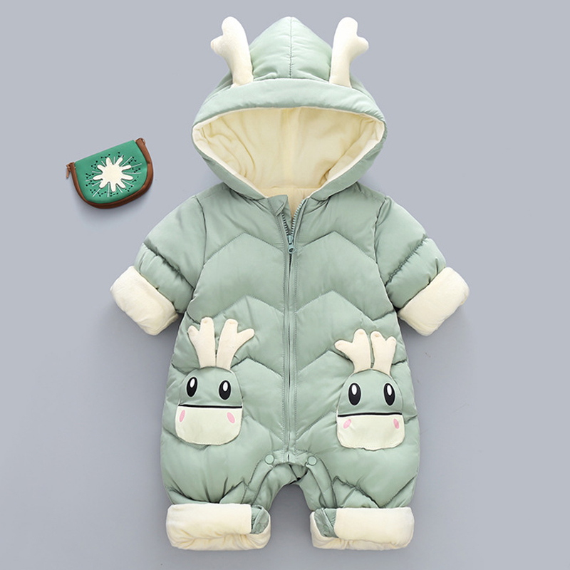1-3Y Infant Thick Velvet Rompe - Cotton Baby Onesies Zipper review and price