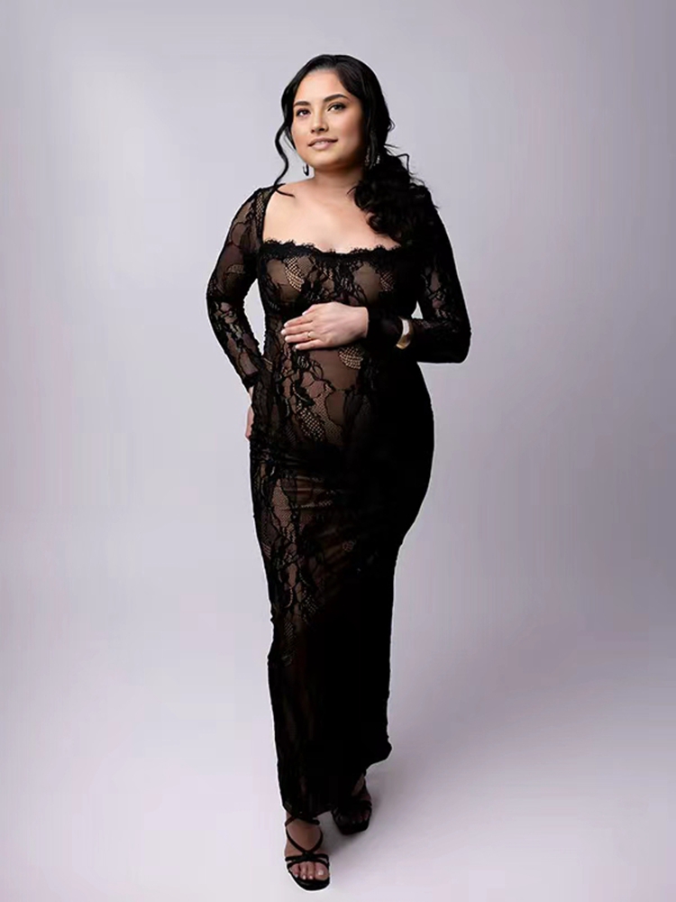 Lace Maternity Photoshoot Dres - Maternity Wear review and price